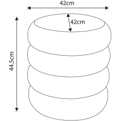 Пуф Akord Snuggo 42см (Misty White) Thumb