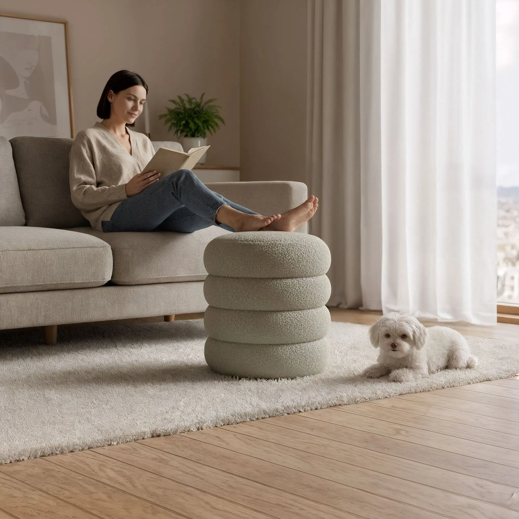 Puf Akord Snuggo 42cm (Mocha)