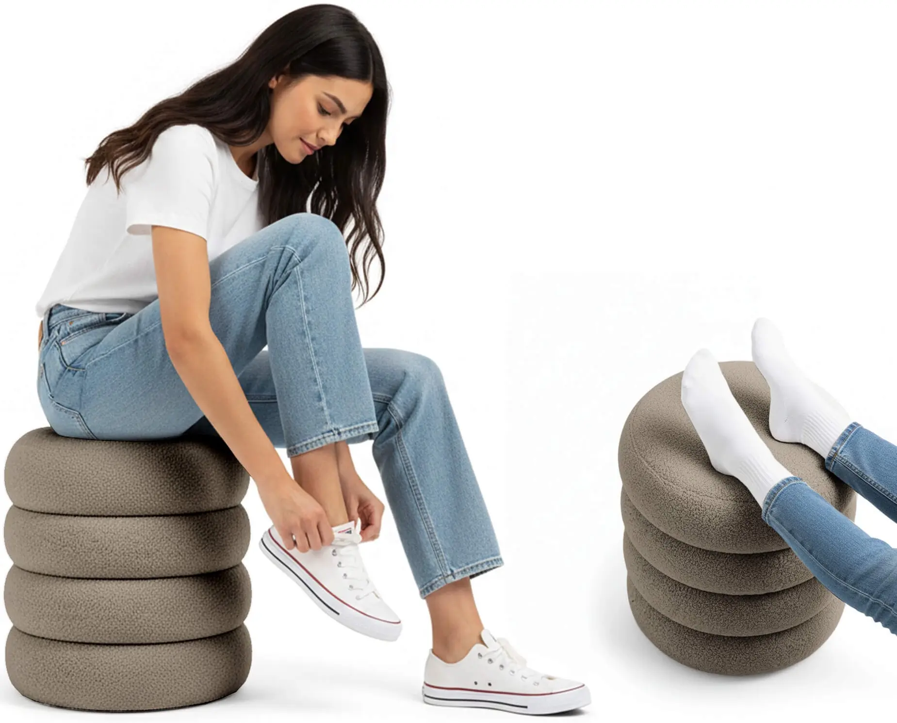 Puf Akord Snuggo 42cm (Mocha)