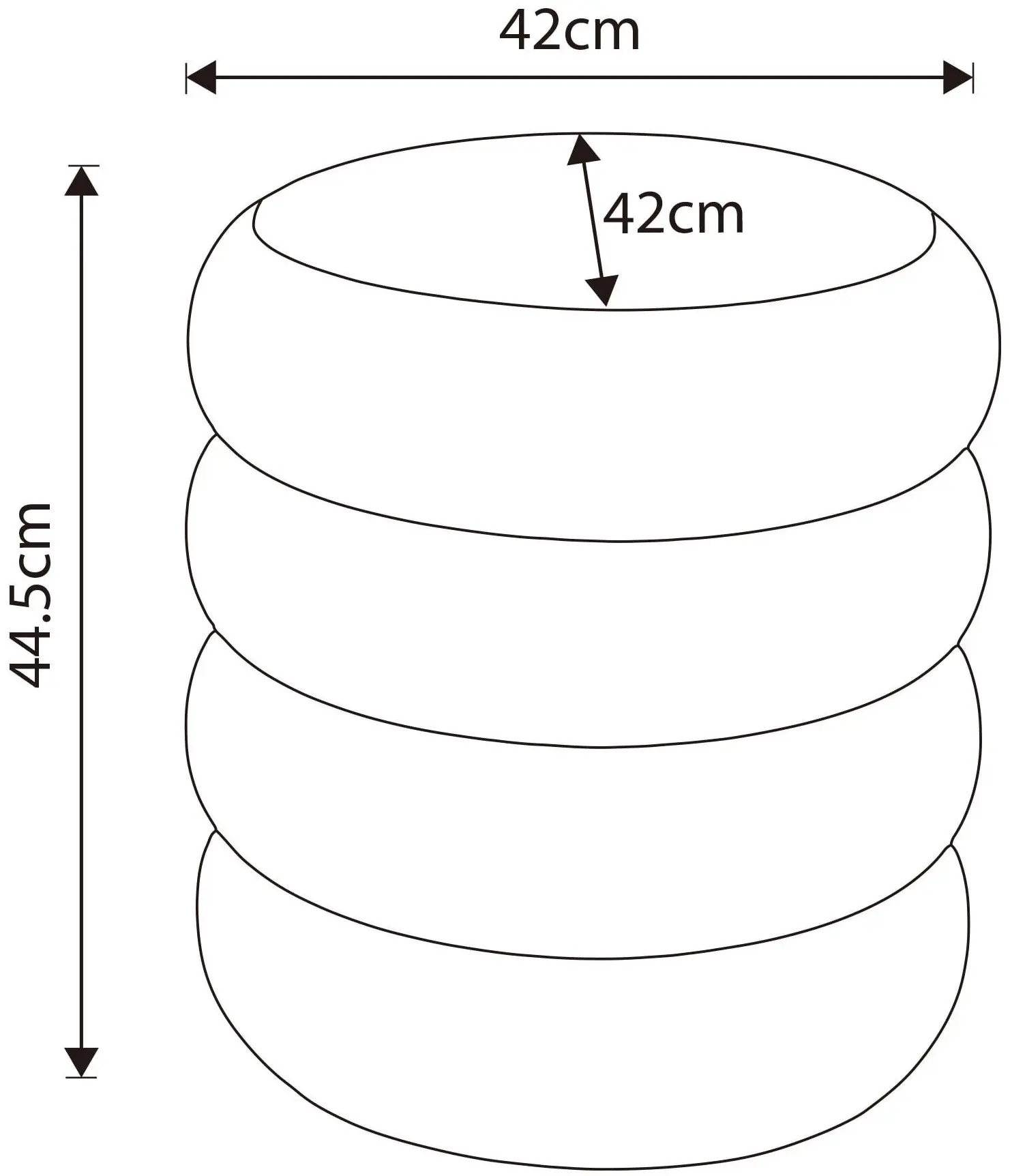 Puf Akord Snuggo 42cm (Muted Pink)