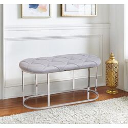 Bancheta Casa Moora Chesterfield 500 (Grey/Silver)