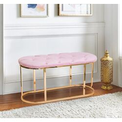 Bancheta Casa Moora Chesterfield 502 (Pink/Gold)