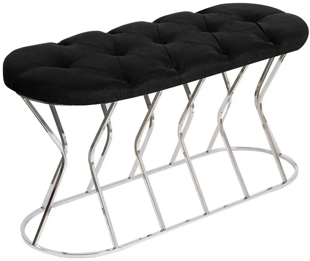 Банкетка Casa Moora Chesterfield 504 (Black/Silver)