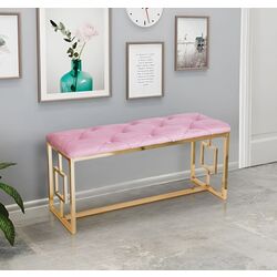 Bancheta Casa Moora Chesterfield 508 (Pink/Gold)