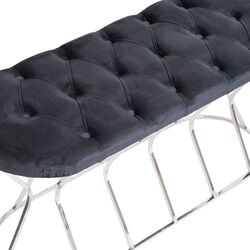 Bancheta Casa Moora Chesterfield 509 (Black/Silver) Thumb