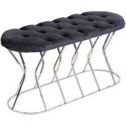 Bancheta Casa Moora Chesterfield 509 (Black/Silver) Thumb