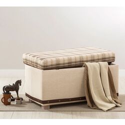 Puf Cilek Ottoman Plaid (Beige/Brown) Thumb