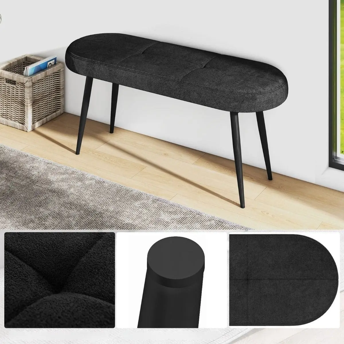 Bancheta Costway JV11434DK (Black)