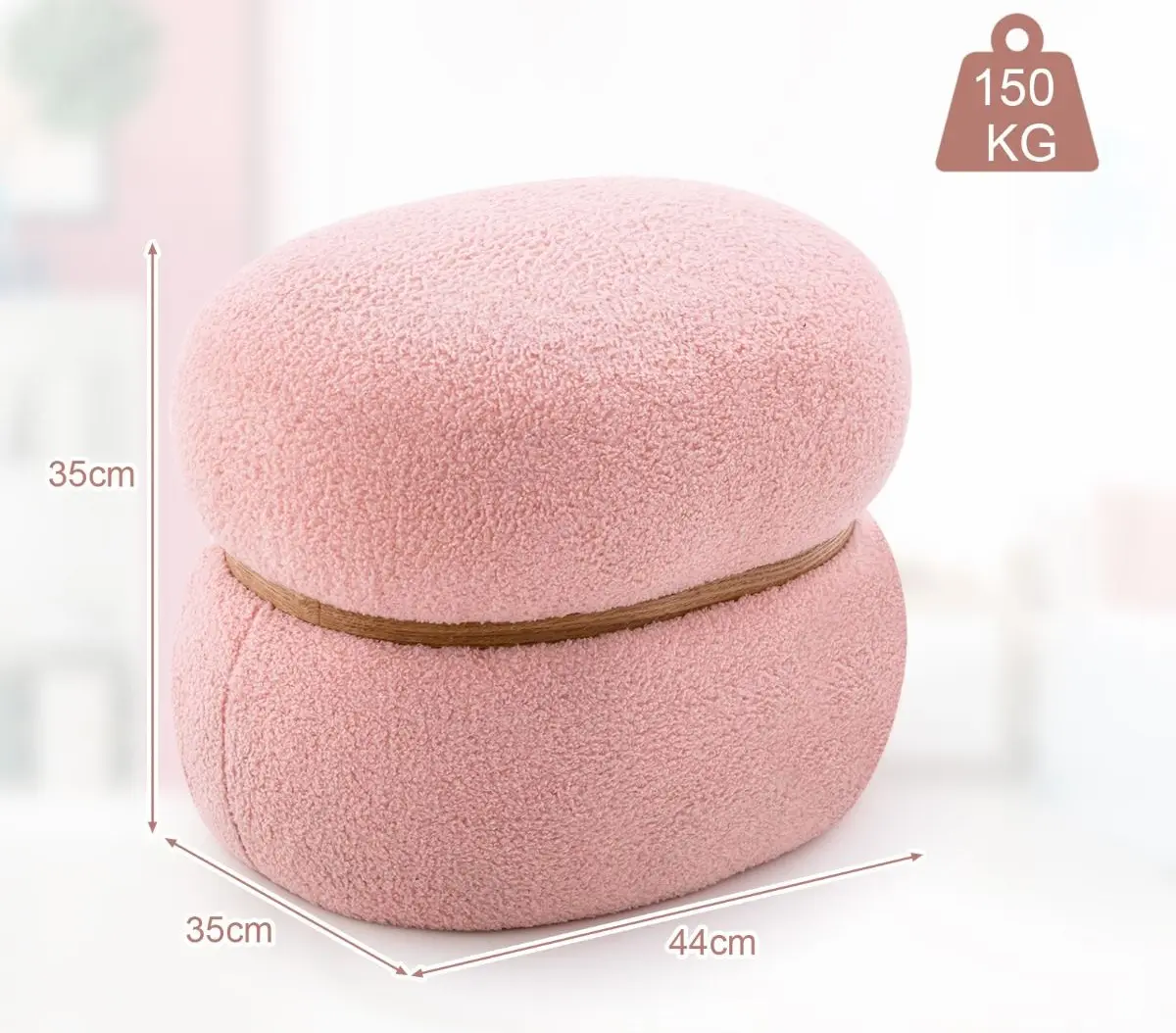 Puf Costway JV11311PI (Pink)