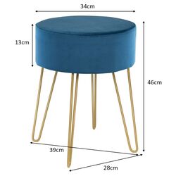 Puf Costway JV11342DG (Turquoise/Gold) Thumb