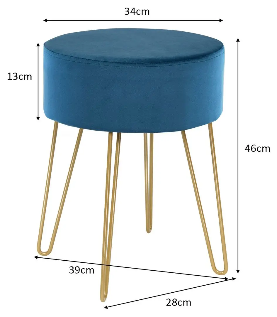 Puf Costway JV11342DG (Turquoise/Gold) - 4