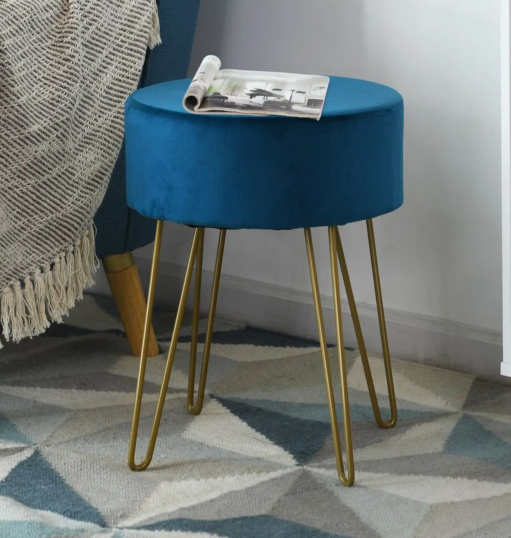 Puf Costway JV11342DG (Turquoise/Gold)