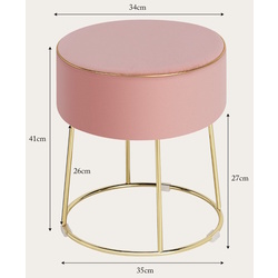 Taburet-puf Costway JZ10004PK (Pink) Thumb