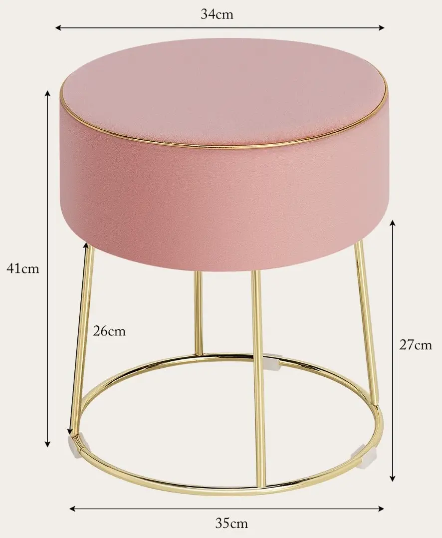 Taburet-puf Costway JZ10004PK (Pink)