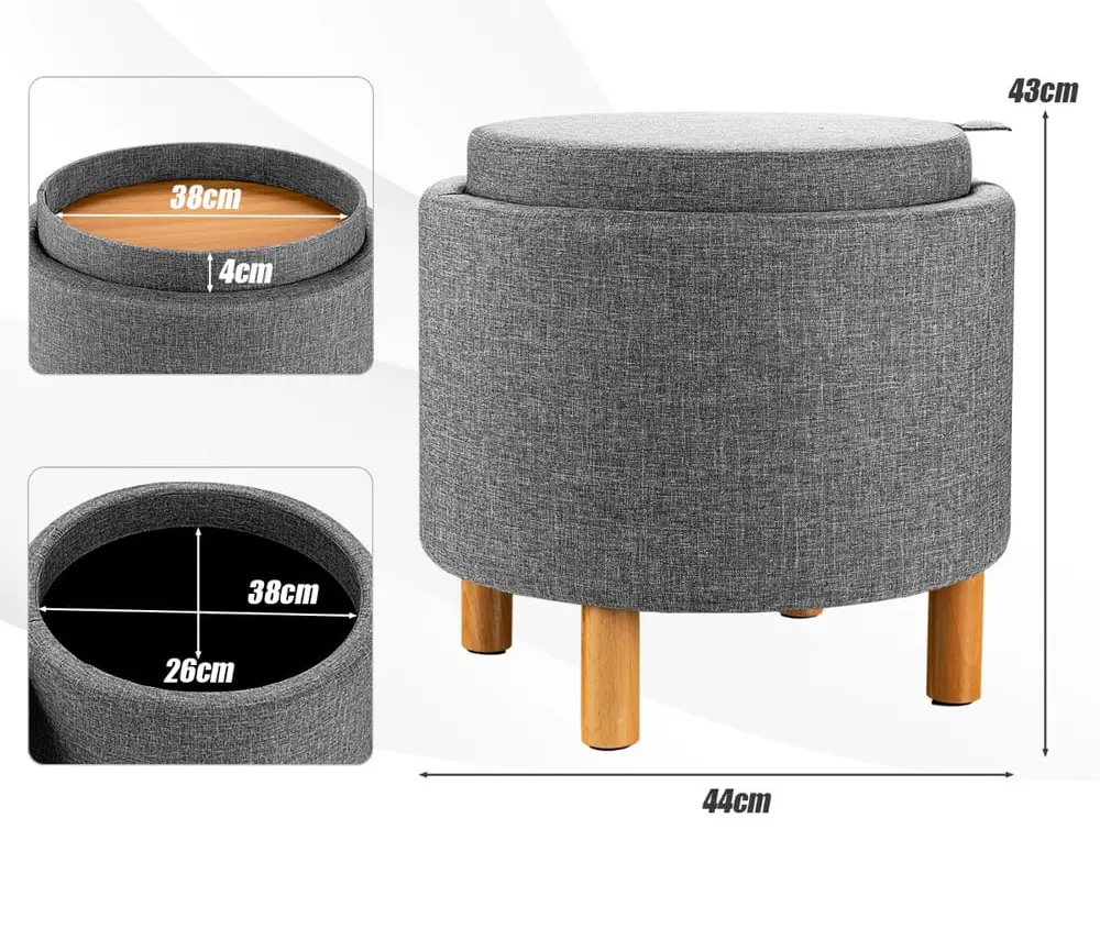 Taburet-puf Costway JZ10005GR (Grey)