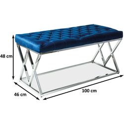 Bancheta Signal Elixa (Navy Blue/Chrome) Thumb