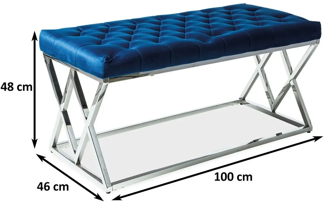 Bancheta Signal Elixa (Navy Blue/Chrome) - 2