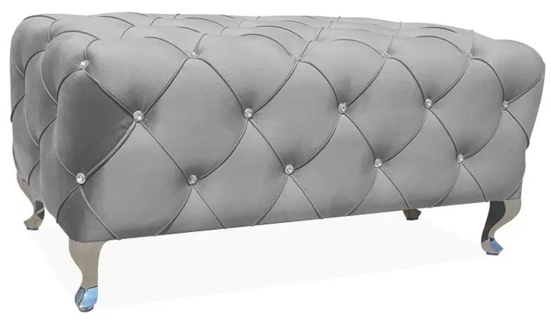 Банкетка Signal Hestia Velvet (Gray/Silver)