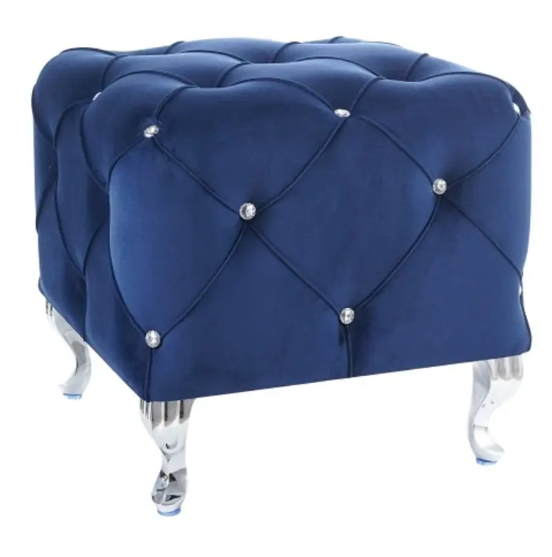 Пуф Signal Hestia K Velvet (Navy Blue/Silver)