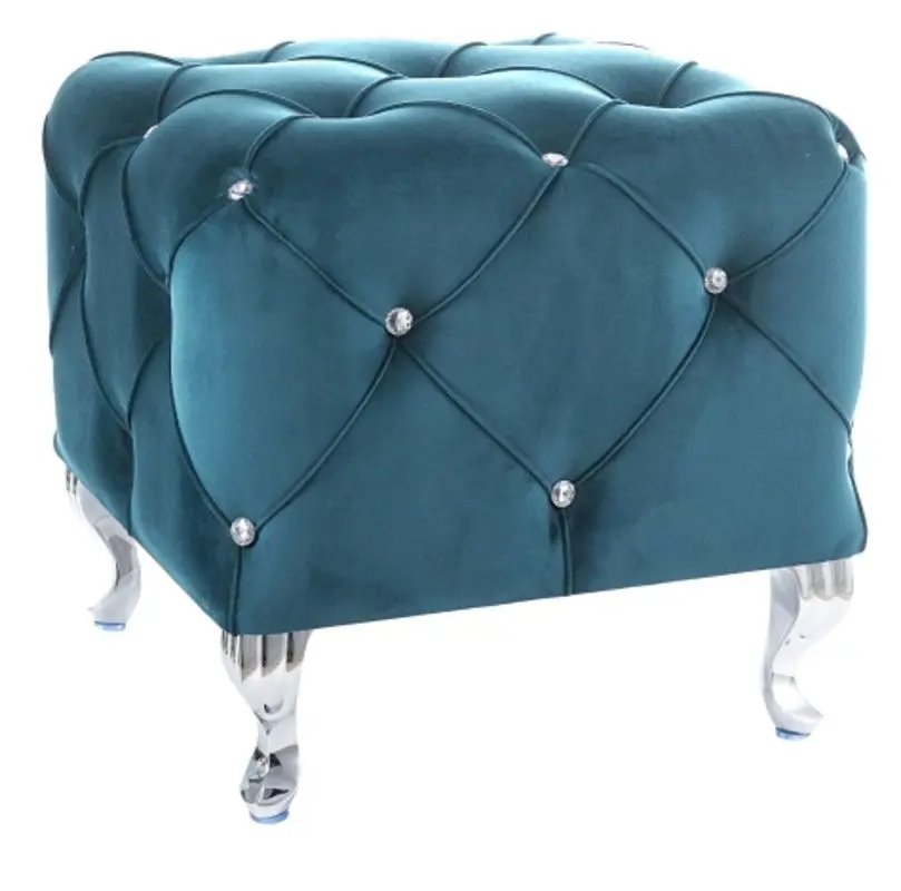 Puf Signal Hestia K Velvet (Turquoise/Silver)