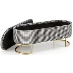 Bancheta Halmar Harmony (Black/White/Gold) Thumb