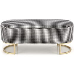 Bancheta Halmar Harmony (Black/White/Gold) Thumb