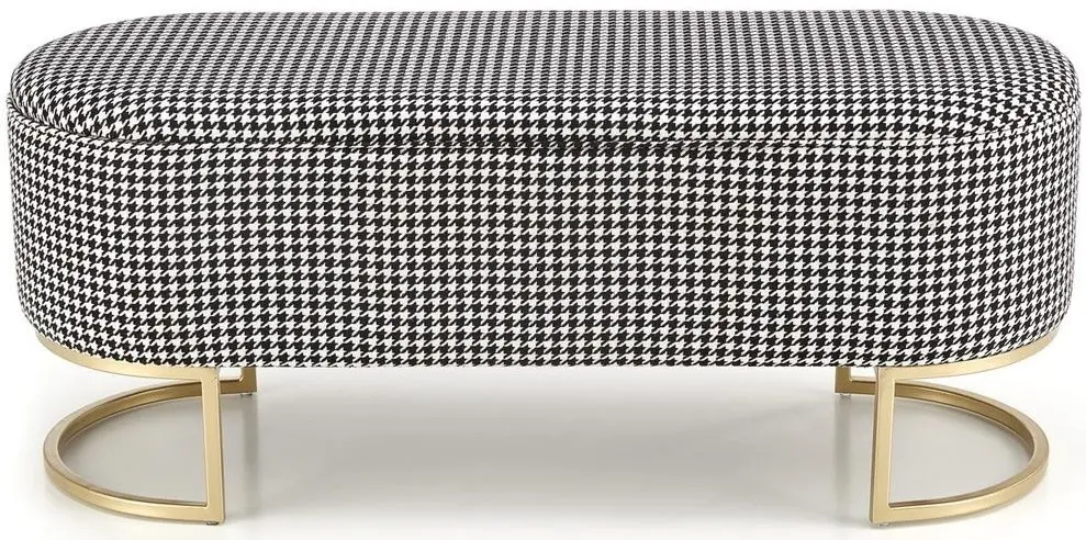 Bancheta Halmar Harmony (Black/White/Gold)