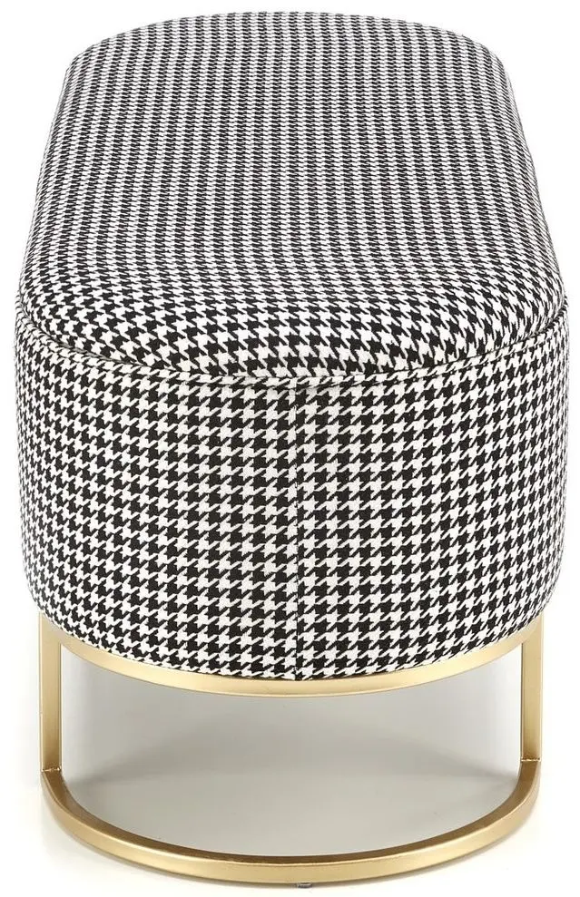 Bancheta Halmar Harmony (Black/White/Gold)