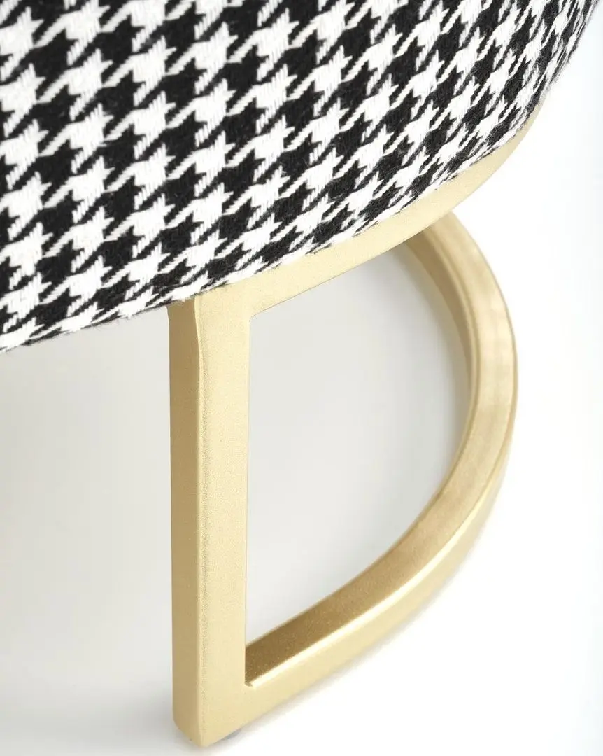 Bancheta Halmar Harmony (Black/White/Gold)