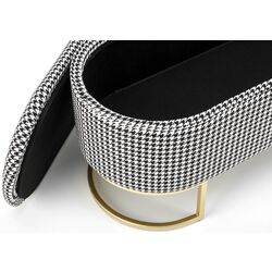 Bancheta Halmar Harmony (Black/White/Gold) Thumb