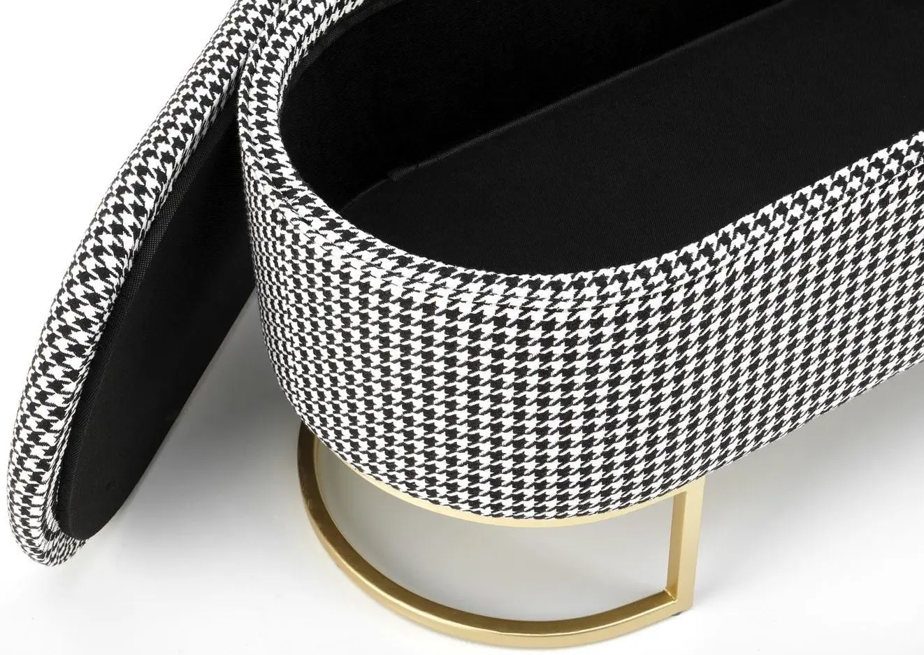 Bancheta Halmar Harmony (Black/White/Gold)