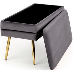 Bancheta Halmar Velva (Gray/Gold) Thumb