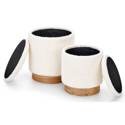 Набор пуфов Halmar Cancun (Cream/Natural) Thumb