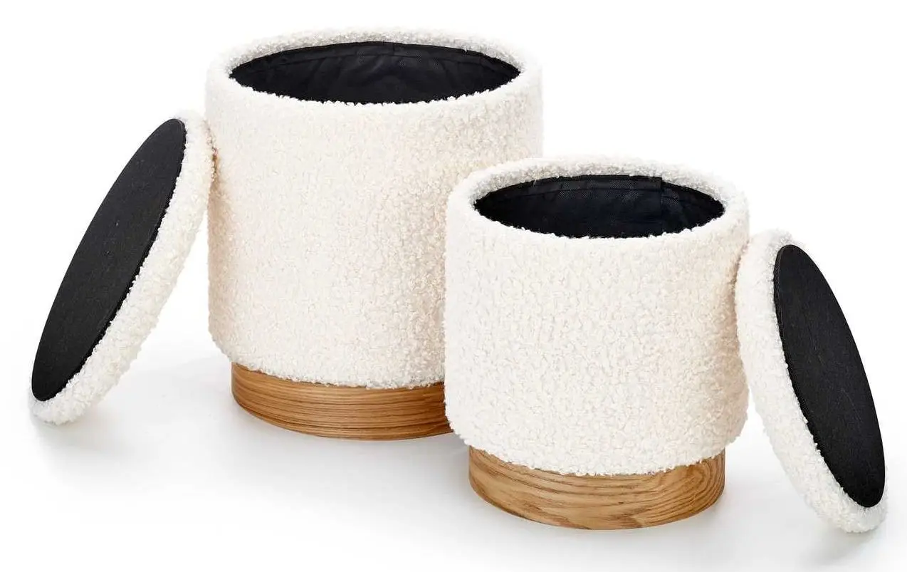 Набор пуфов Halmar Cancun (Cream/Natural)