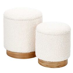 Set de pufuri Halmar Cancun (Cream/Natural)