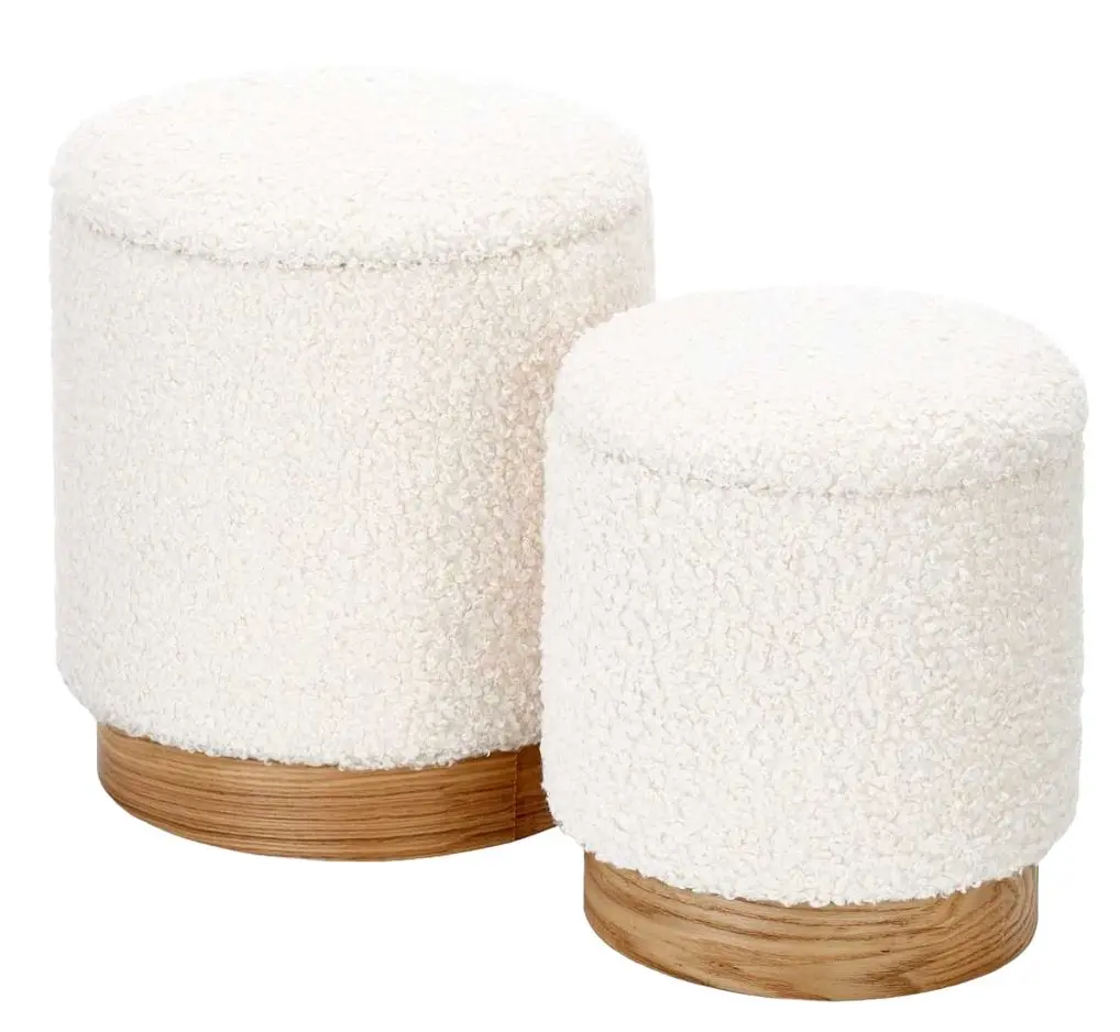 Набор пуфов Halmar Cancun (Cream/Natural)