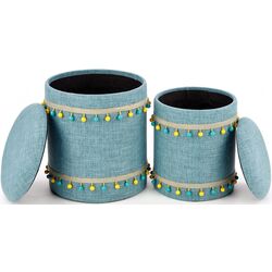 Set pufuri Halmar Grado (Light Blue) Thumb