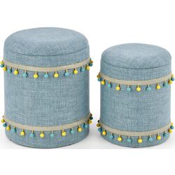 Set pufuri Halmar Grado (Light Blue)