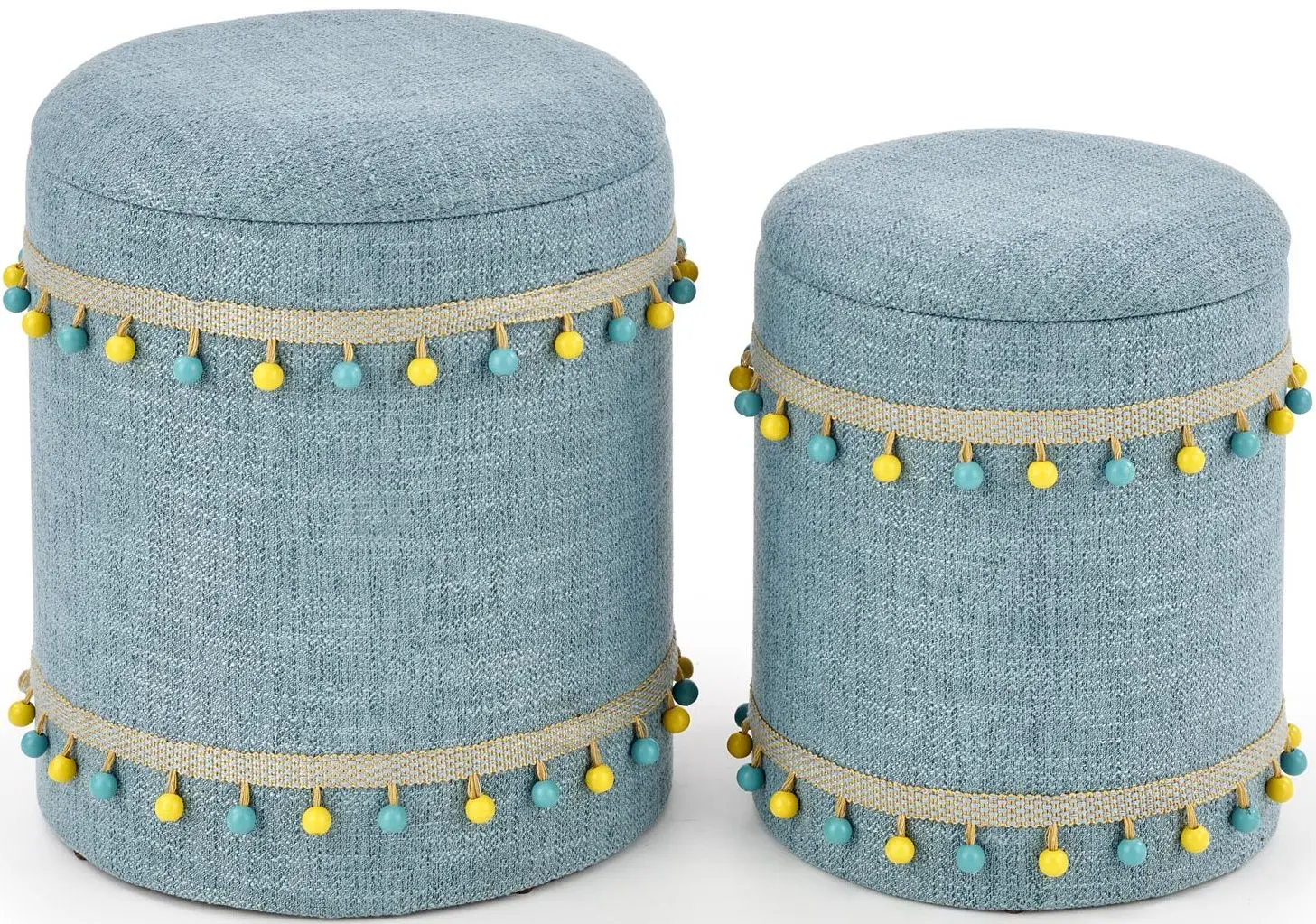 Set pufuri Halmar Grado (Light Blue)