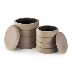 Set pufuri Halmar Pacho 2pcs (Beige) Thumb