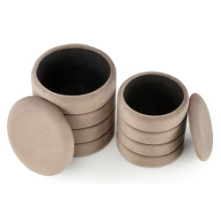 Set pufuri Halmar Pacho 2pcs (Beige) Thumb