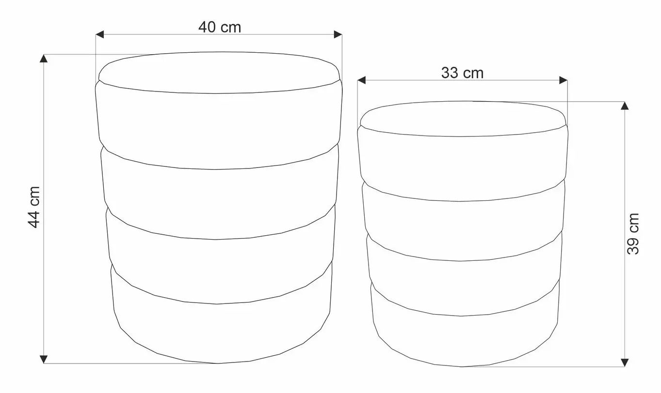 Set pufuri Halmar Pacho 2pcs (Beige)