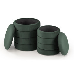 Set pufuri Halmar Pacho 2pcs (Dark Green) Thumb
