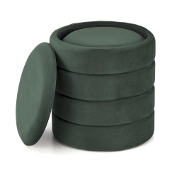 Set pufuri Halmar Pacho 2pcs (Dark Green) Thumb