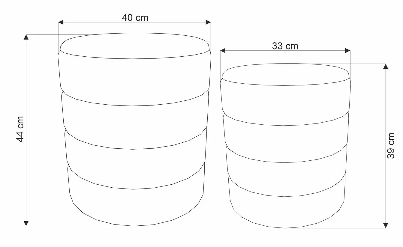 Набор пуфов Halmar Pacho 2pcs (Grey)