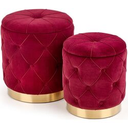 Set de pufuri Halmar Polly (Dark Red)