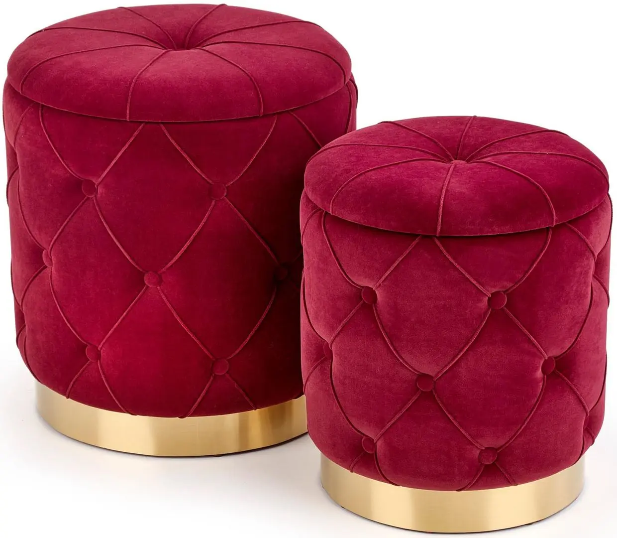 Set de pufuri Halmar Polly (Dark Red)