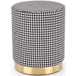Пуф Halmar Aruna (Black/White/Gold)