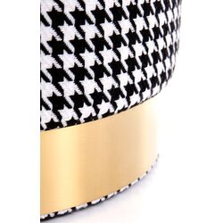 Пуф Halmar Aruna (Black/White/Gold) Thumb