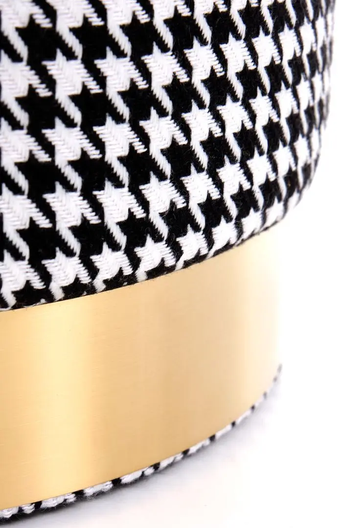 Пуф Halmar Aruna (Black/White/Gold) - 2